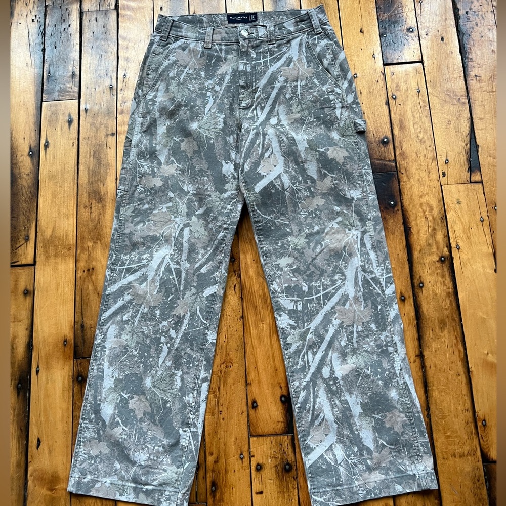 Abercrombie Fitch Men’s 32x32* Tree Camo Baggy Carpenter Pants Grunge Y2K Loose